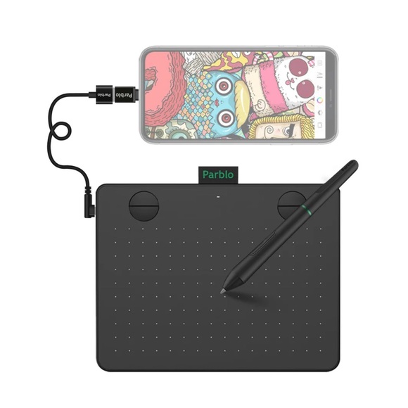 A640 V2 Graphic Drawing Tablet - White - Picture 4 of 9